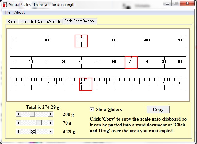 How do you read a triple-beam balance?